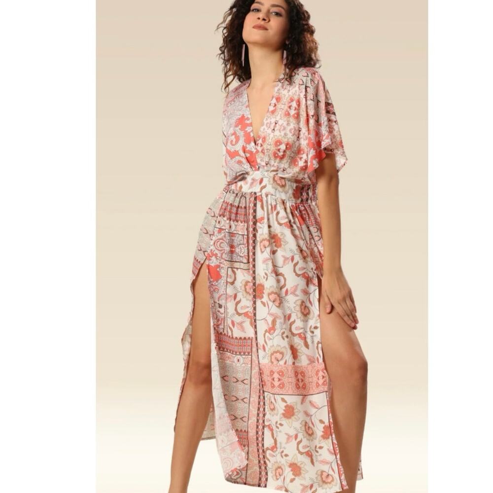 Boho Beach Hut M NEW Beach Cover Up Dress Boho Fairycore Flirty Romantic Resort